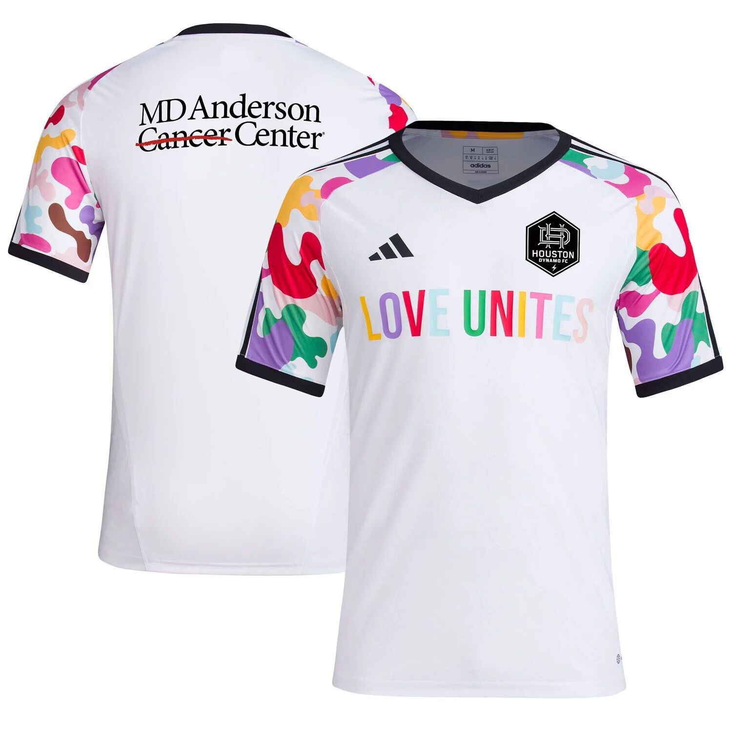 

Мужская белая предматчевая футболка Houston Dynamo FC 2023 Pride adidas, Белый