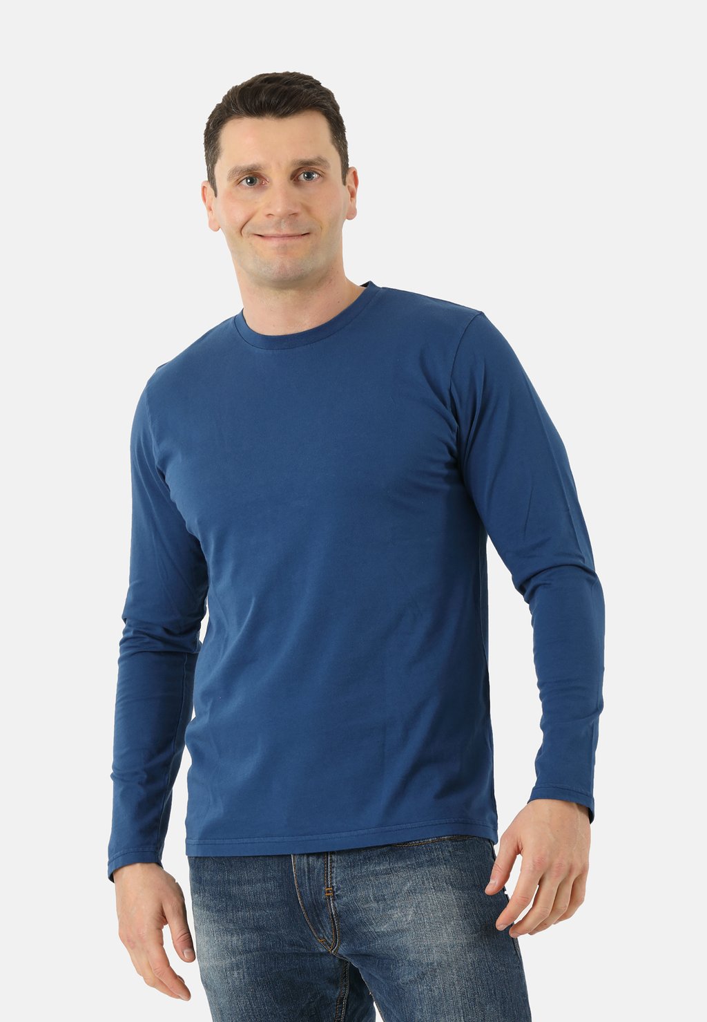 Рубашка с длинным рукавом RUNDHALS Albert Kreuz, цвет blau