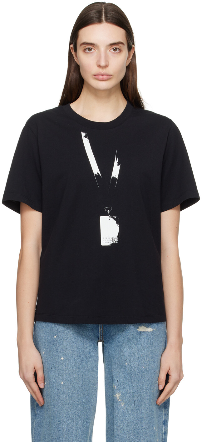 

Черная футболка Backstage Pass Mm6 Maison Margiela