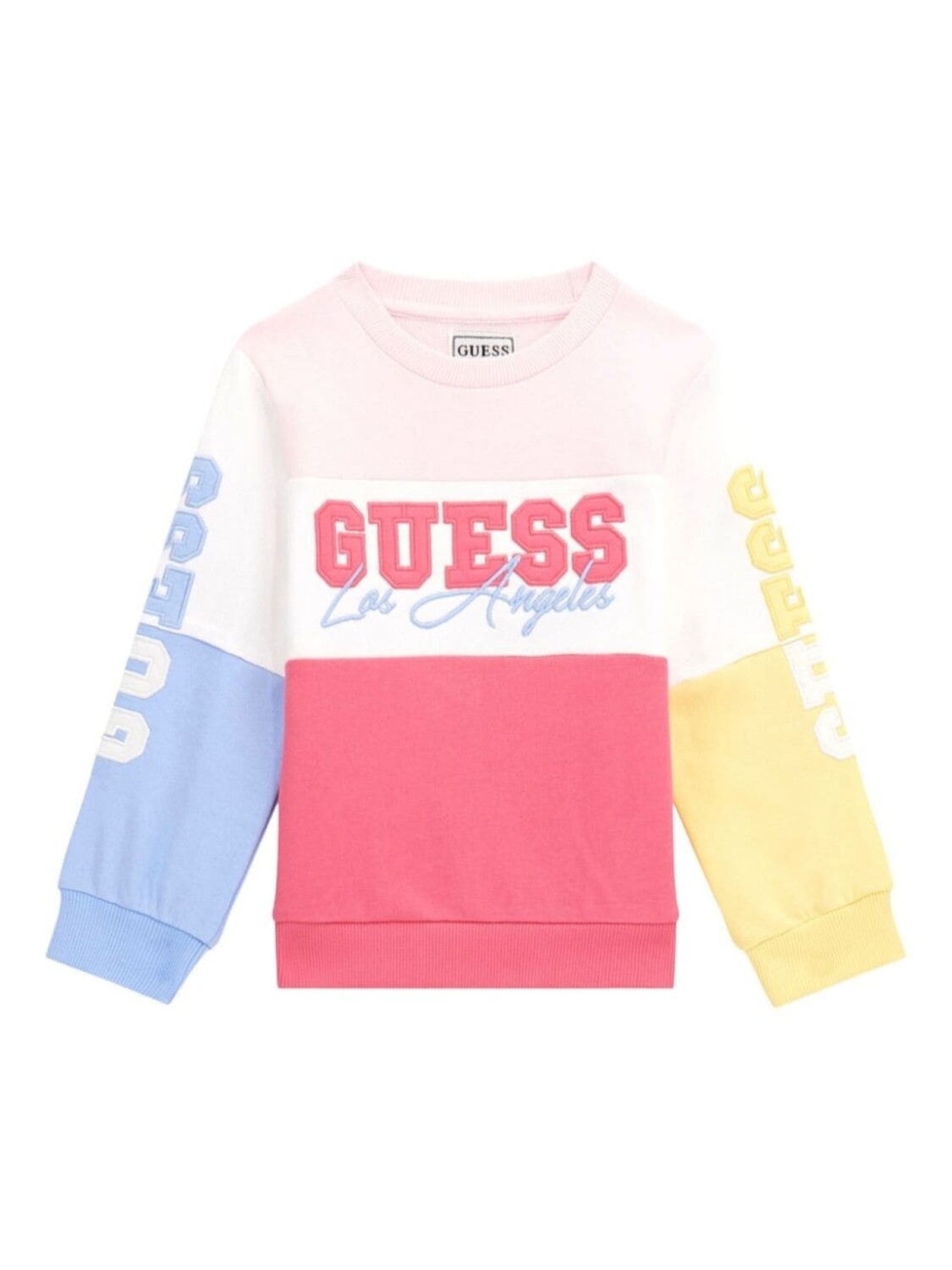 

Guess kids толстовка с вышитым логотипом, розовый