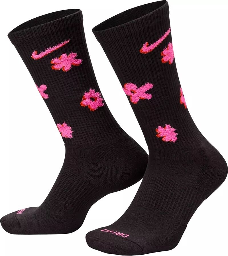 

Набор из 2 пар носков Nike Flower Power для экипажа, черный