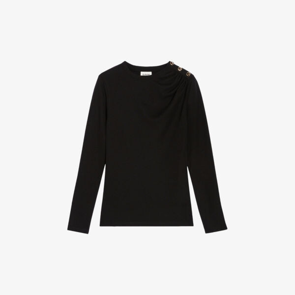 

Шерстяной топ Trinida с пуговицами Claudie Pierlot, цвет noir / gris
