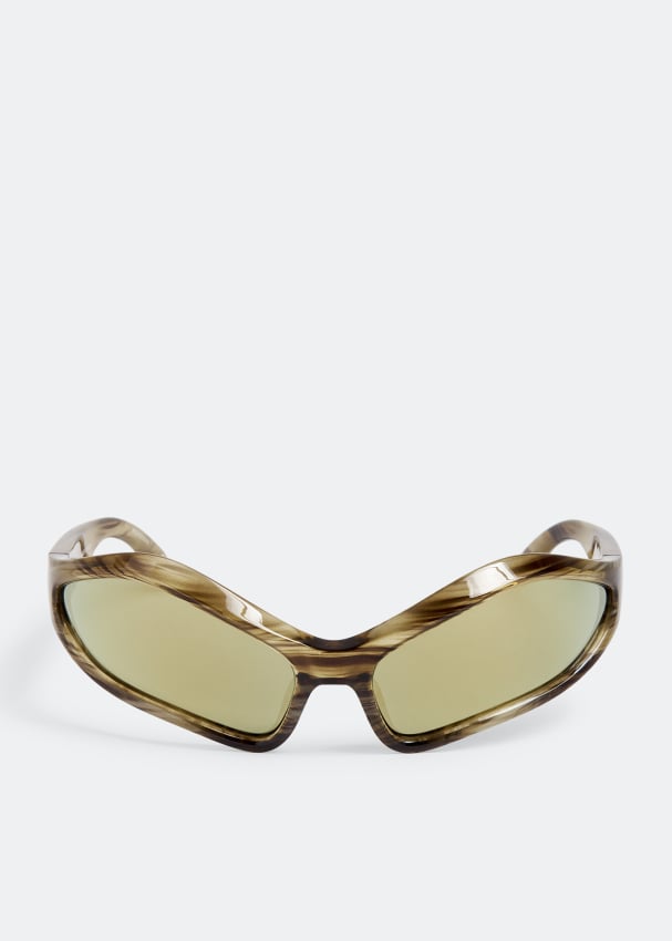 овальные солнцезащитные очки и другие истории h Солнцезащитные очки Balenciaga Fennec Oval, коричневый