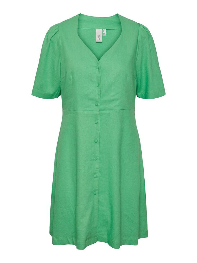 Платье из льна Yas, зеленый