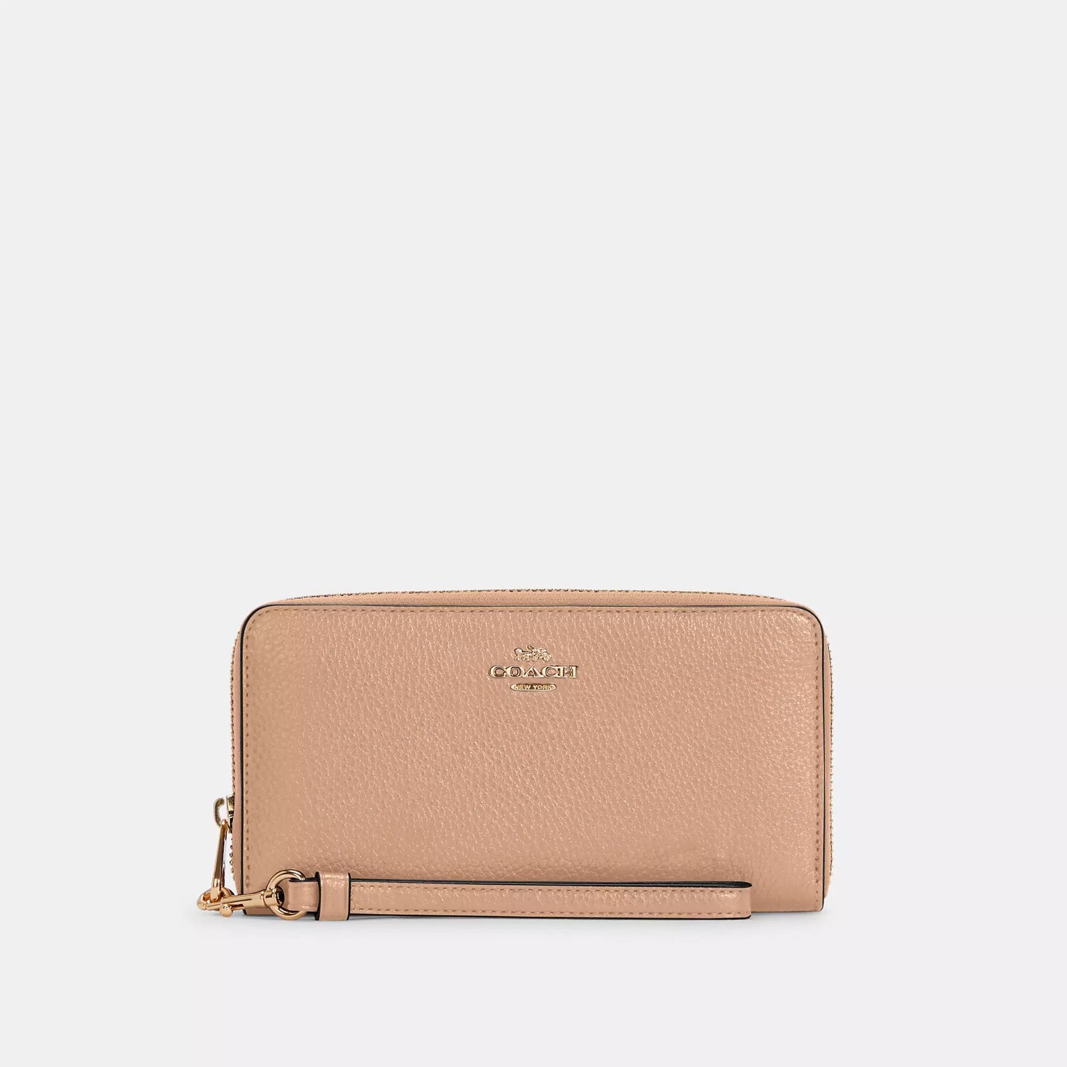 

Длинный кошелек Coach Outlet на молнии по кругу, цвет Gold/Taupe