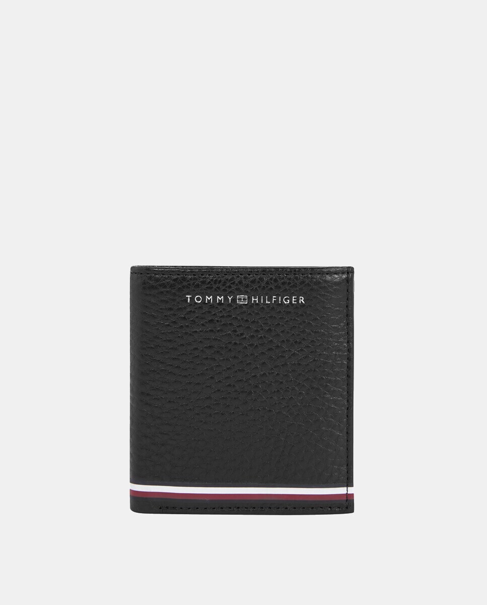 

Кожаный кошелек складной конструкции Tommy Hilfiger, черный