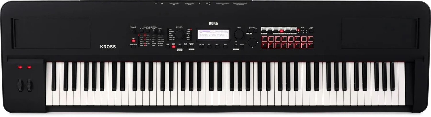 

Korg Kross 2-88-MB 88-клавишная рабочая станция-синтезатор — суперматовый черный