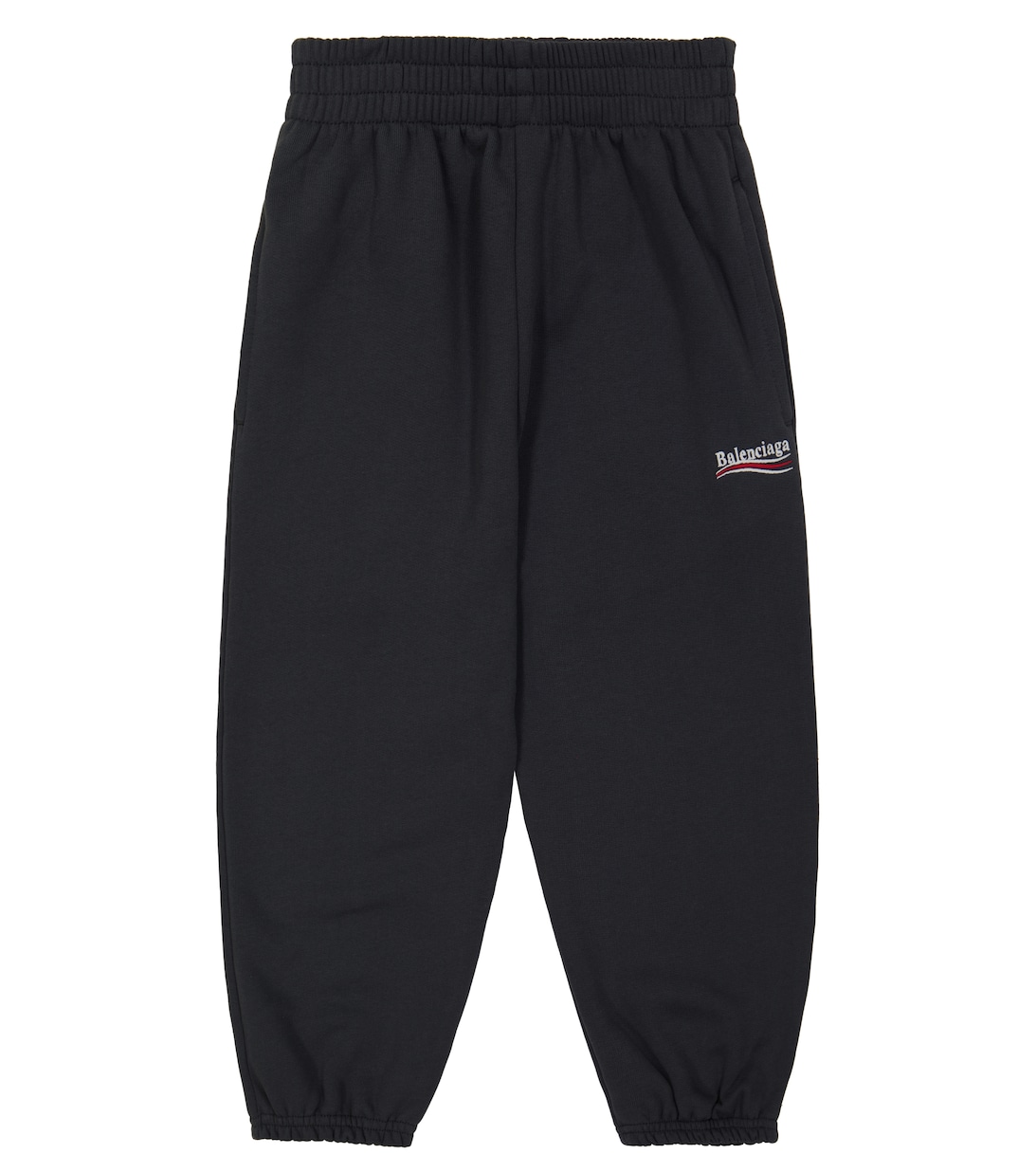 Спортивные брюки из хлопкового джерси с логотипом Balenciaga Kids, серый