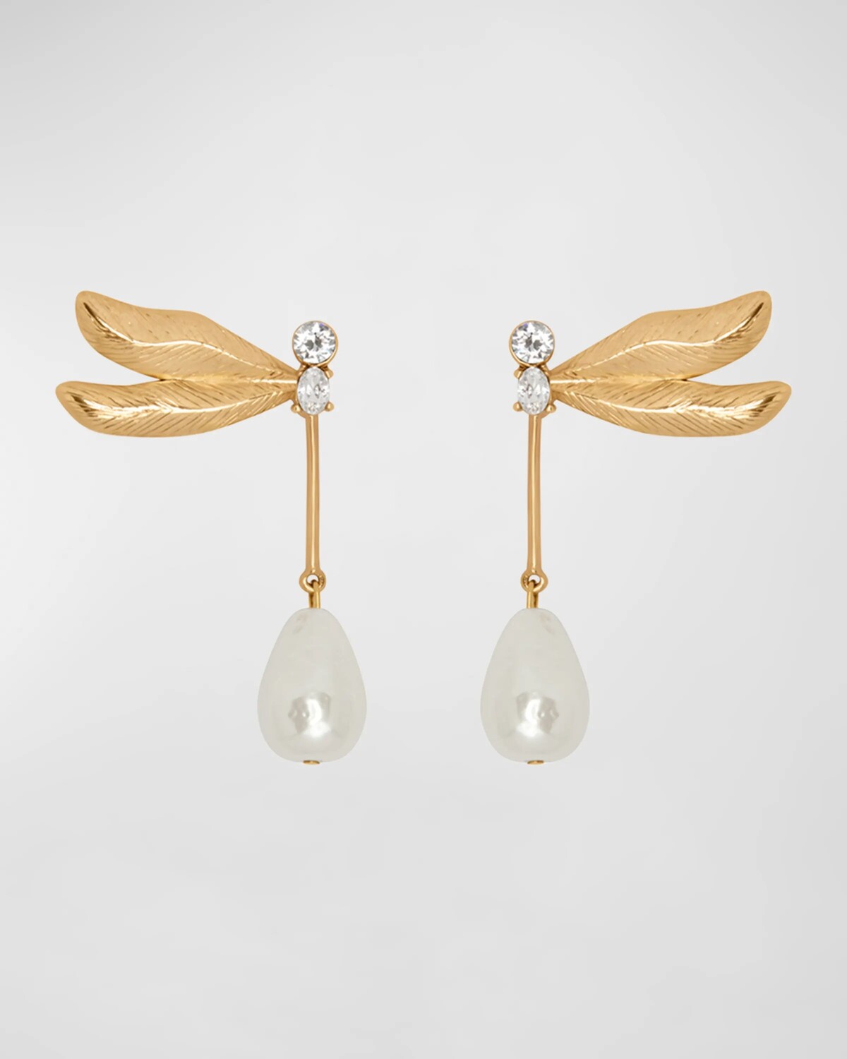 

Серьги с двойными крыльями стрекозы Oscar de la Renta, цвет Gold