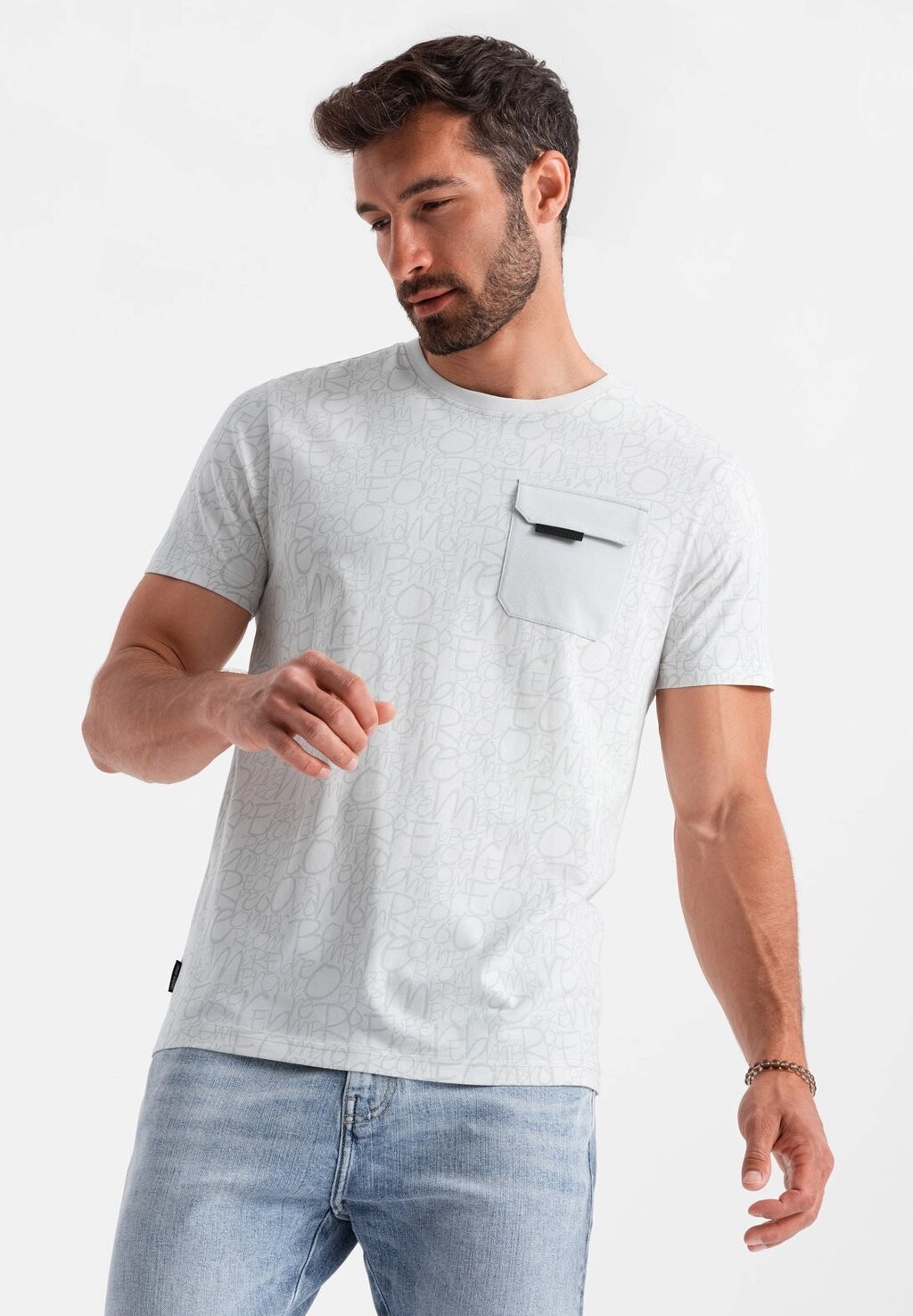 

Футболка с принтом Ombre, цвет Off White Light Grey