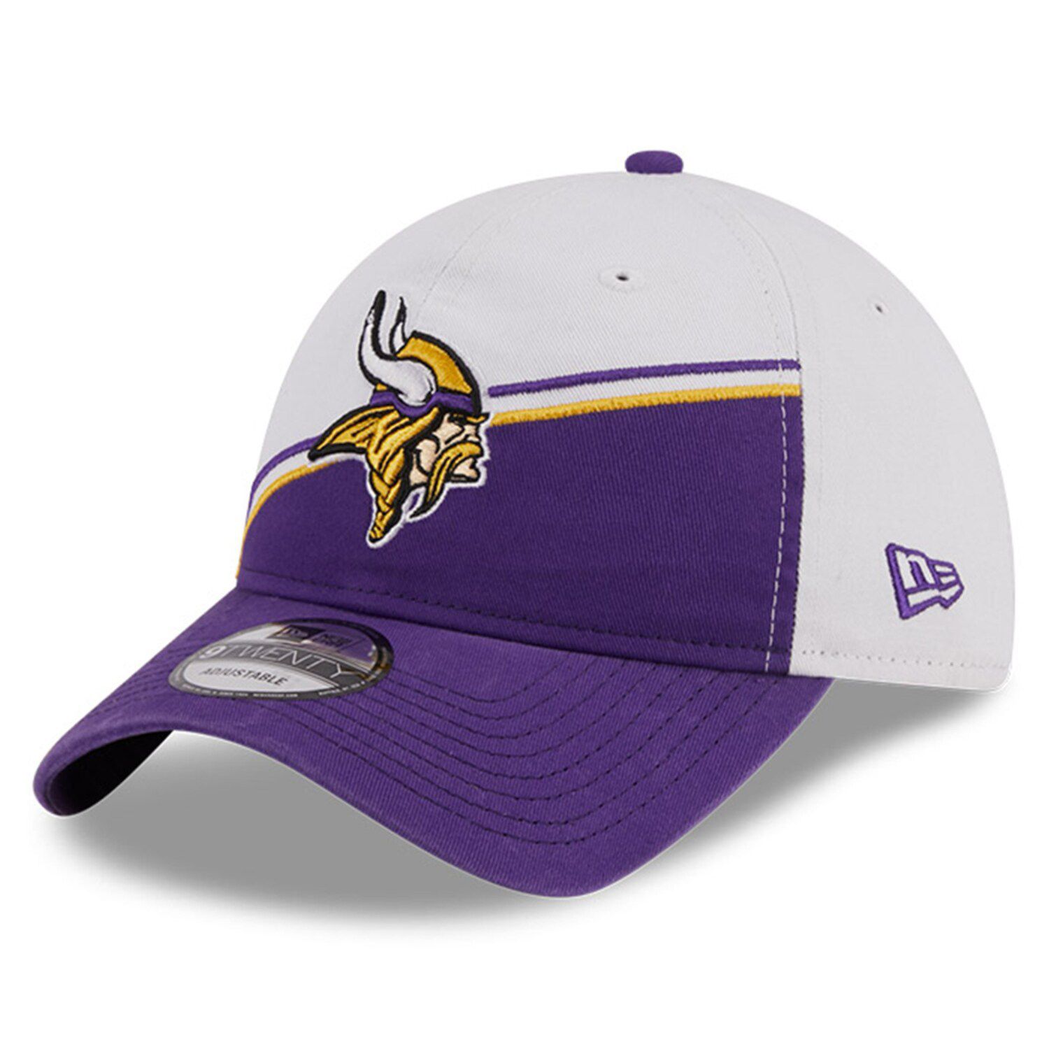 Белый 28 фото Мужская регулируемая кепка New Era белого/фиолетового цвета Minnesota Vikings 20