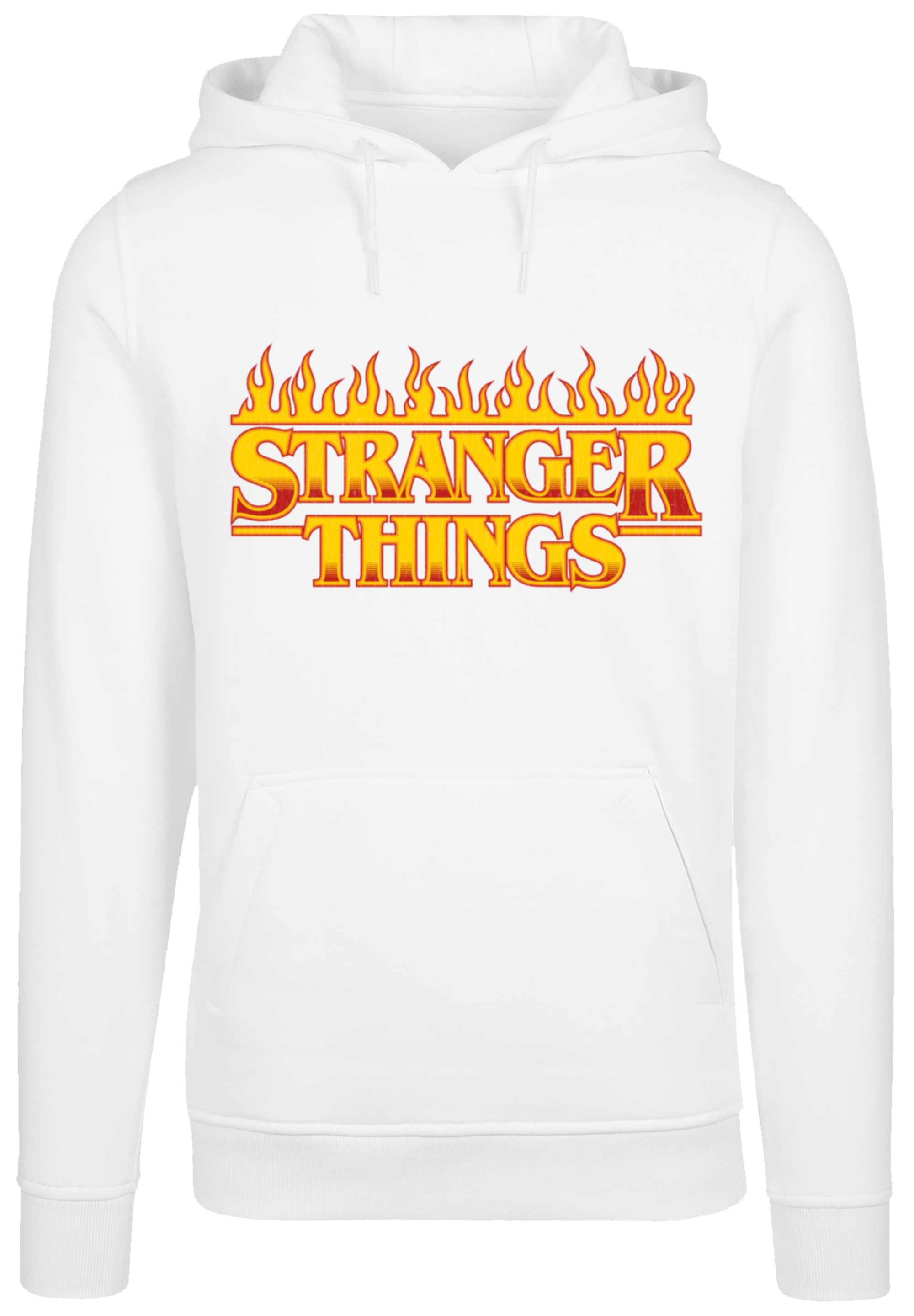 Пуловер F4NT4STIC Hoodie Stranger Things Fire Logo Women Netflix TV Series, белый