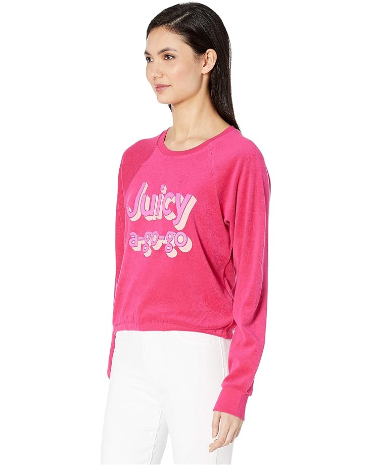Пуловер Juicy Couture Juicy A Gogo Microterry Logo Pullover, цвет Sweet Raspberry sweet lounge vegan fizzy blue raspberry bottles pouch 130g