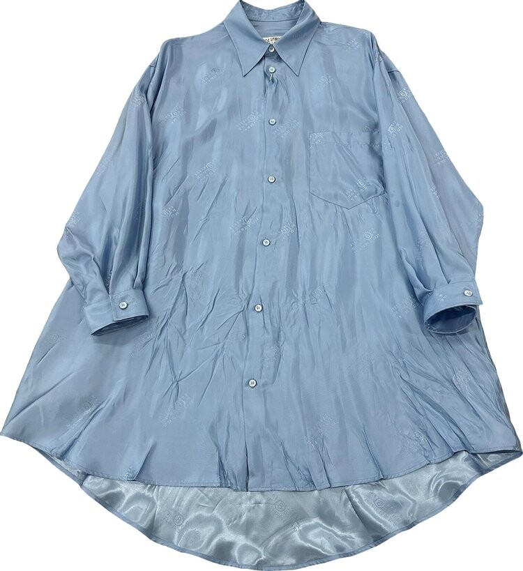 

Рубашка MM6 Maison Margiela Silk Button Down Dress 'Blue', синий
