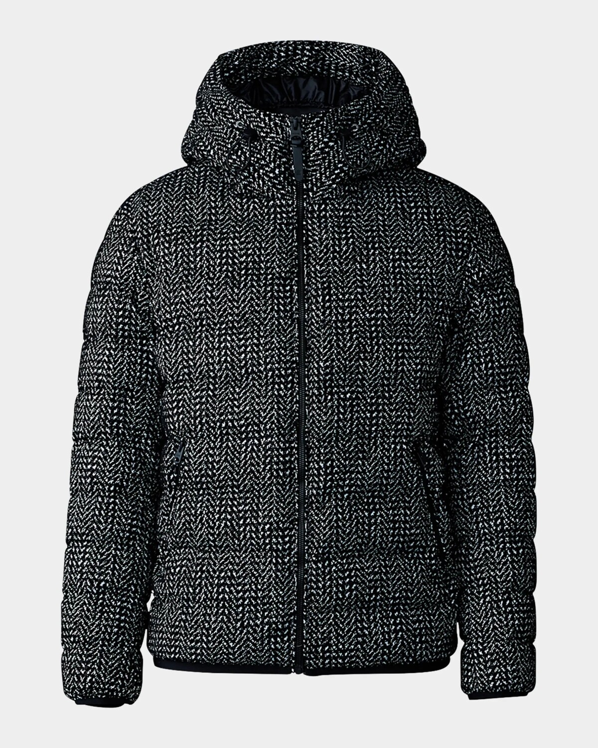 

Мужской пуховик с шевронным узором Mackage, цвет Black-White