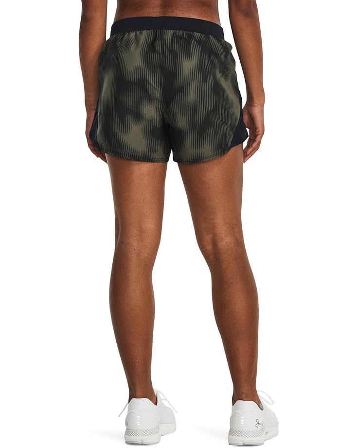 

Шорты Under Armour Fly By 2.0 Printed Shorts, цвет Black/Marine OD Green/Reflective