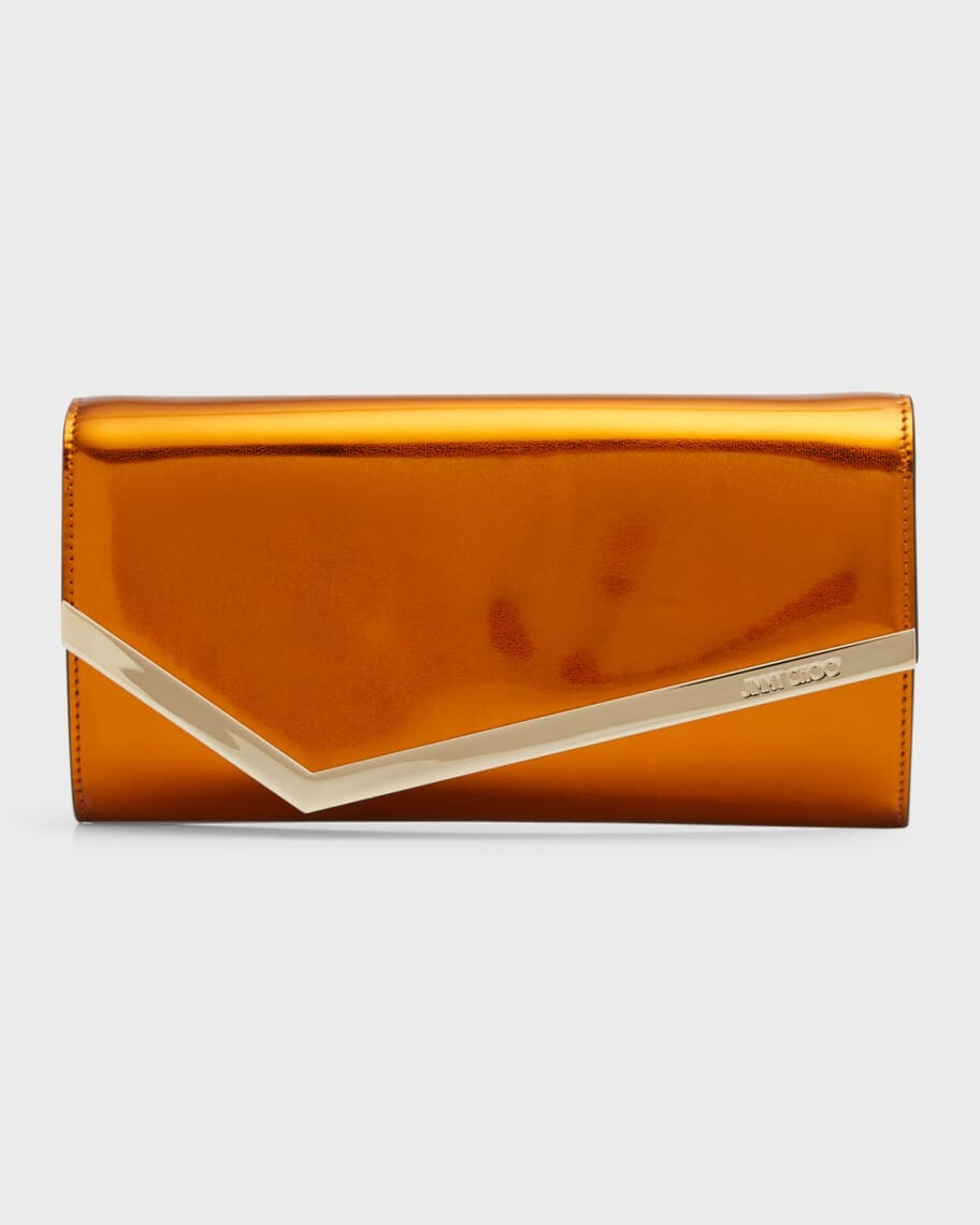

Металлический кожаный клатч Emmi с клапаном Jimmy Choo