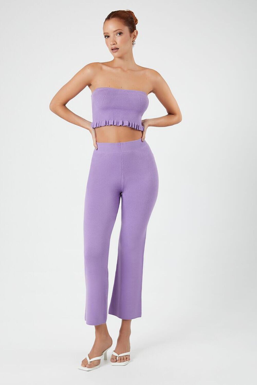 

Комплект из топа без рукавов и брюк из вязанного свитера Forever 21