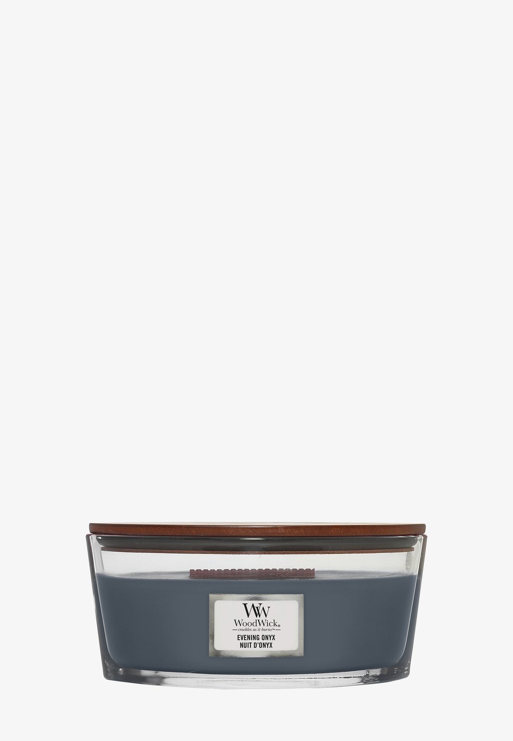 

Ароматическая свеча Ellipse Jar Evening Onyx Woodwick, цвет grey