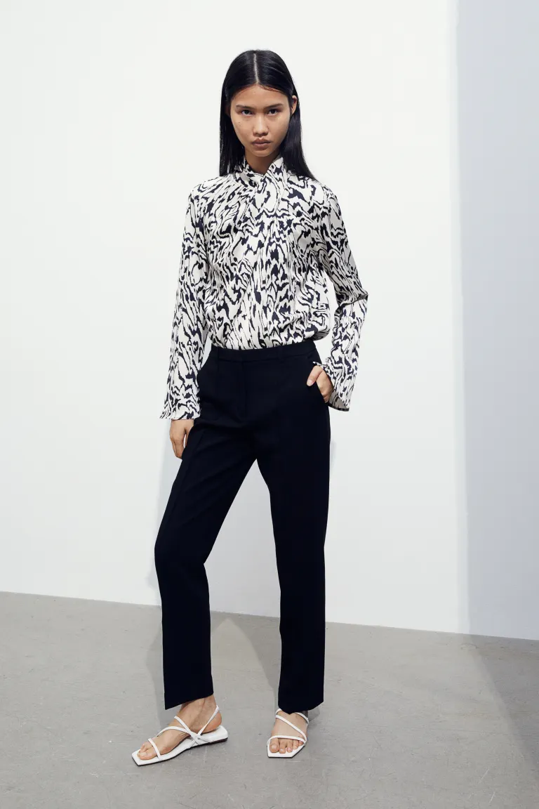 

Драпированная блузка H&M, бежевый