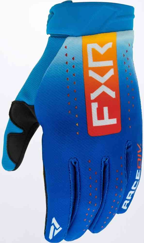 Рефлекторные перчатки для мотокросса FXR, синий/оранжевый перчатки fxr slip on lite для мотокросса черный белый