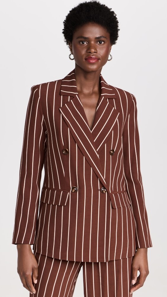 

Блейзер KITRI Josephine Pinstripe, мокка