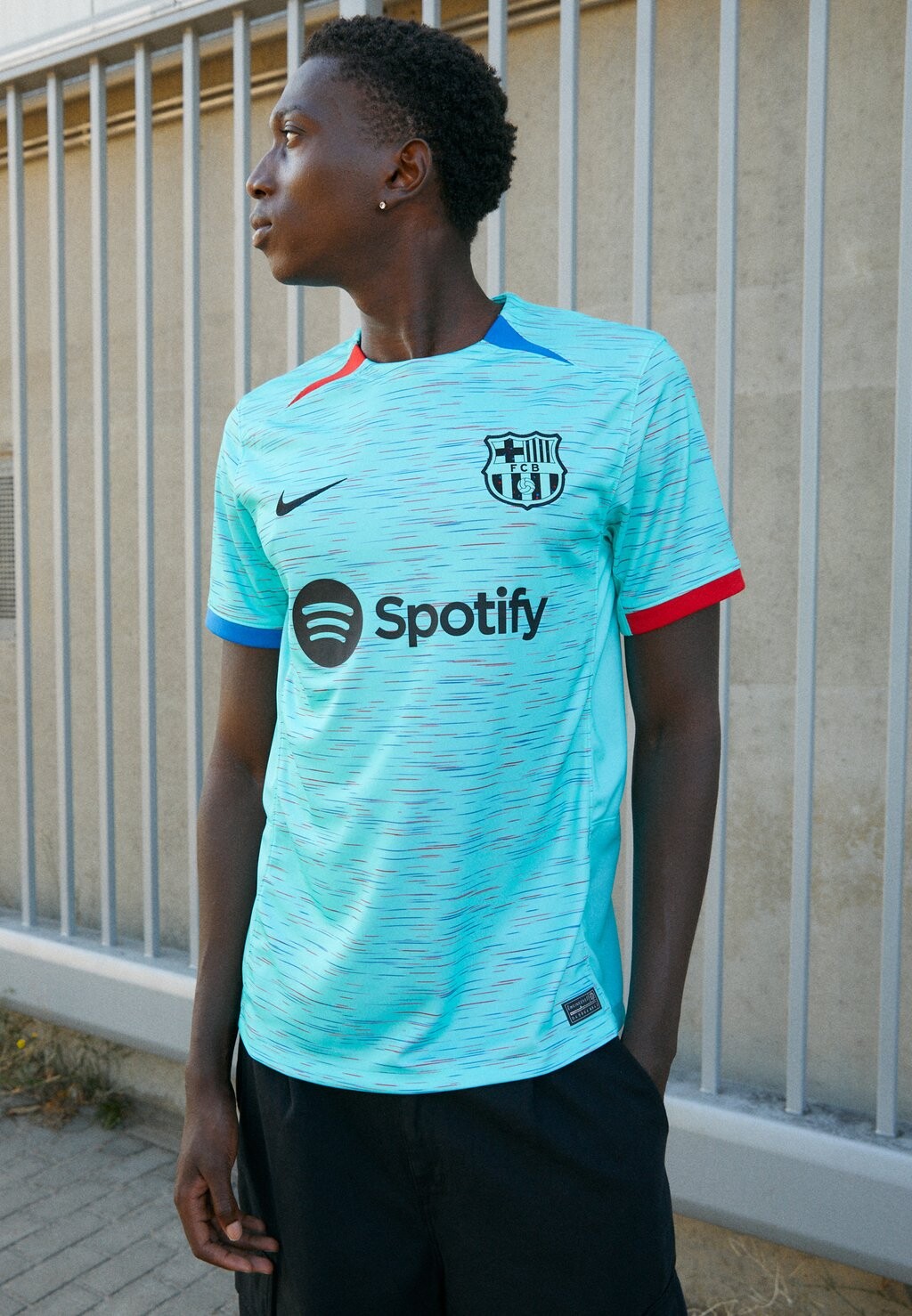 

Team Fc Barcelona Stadium 3Rd Nike, цвет light aqua/royal blue/black