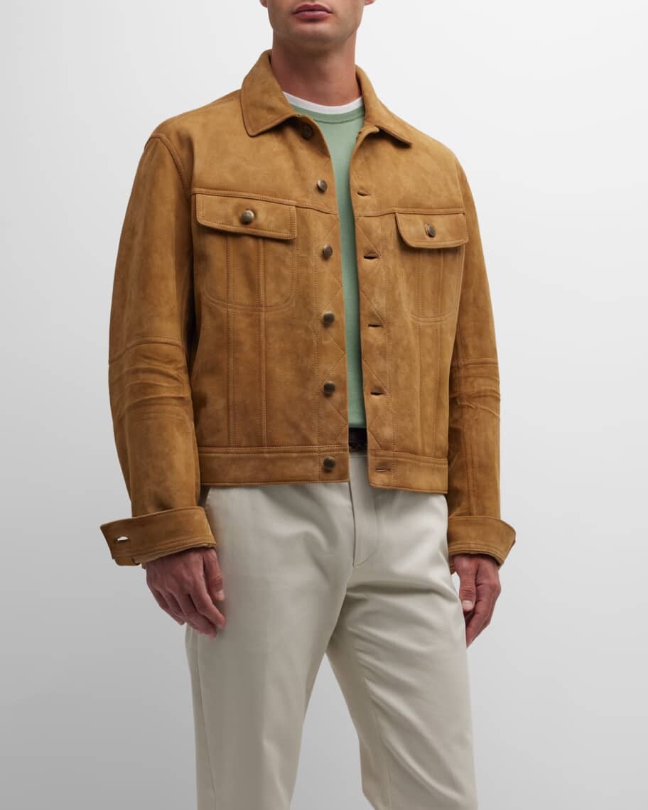 

Мужская замшевая куртка Clifton Trucker Ralph Lauren Purple Label, Коричневый