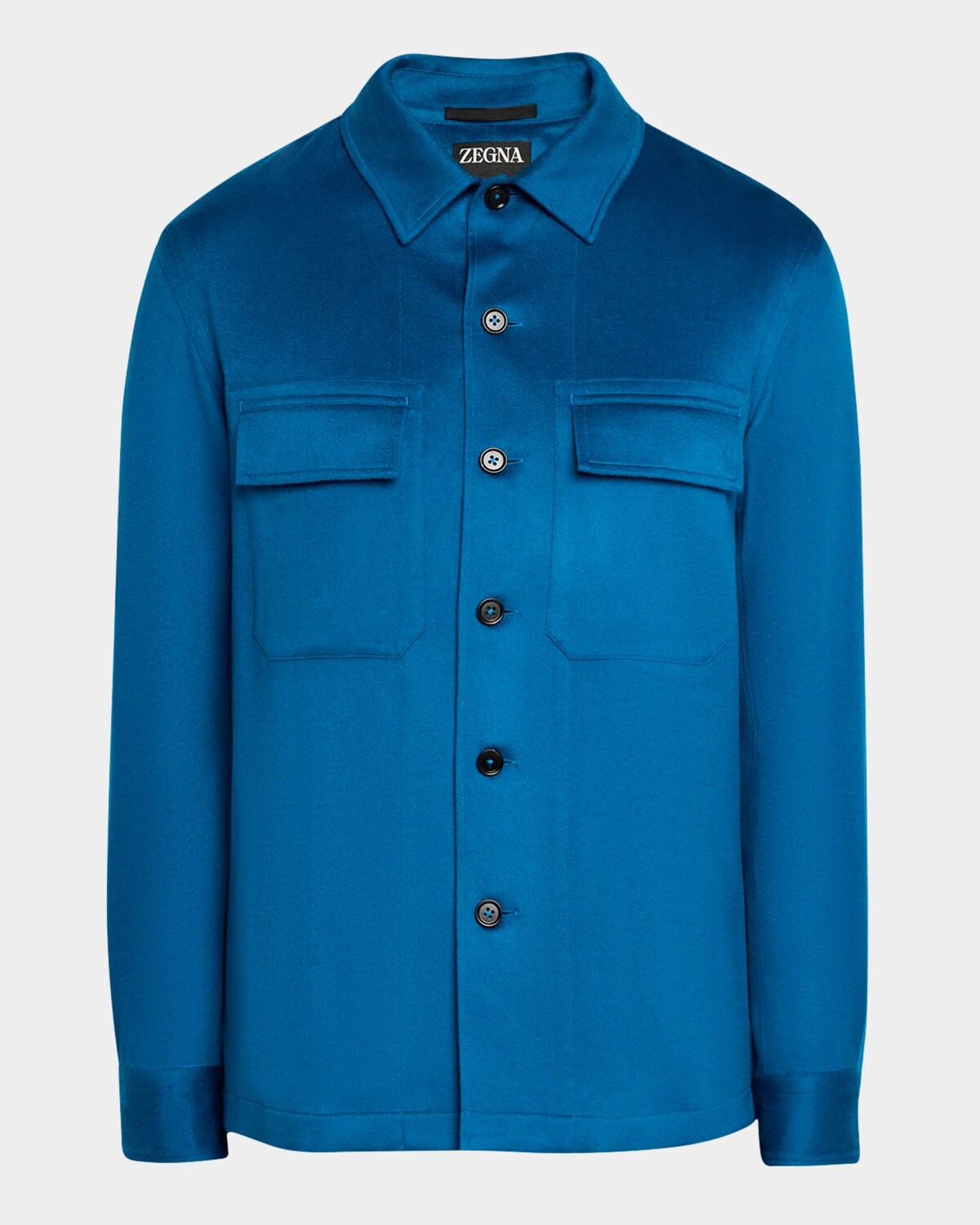 

Мужская кашемировая рубашка Oasi Zegna, цвет Dk Blu Sld