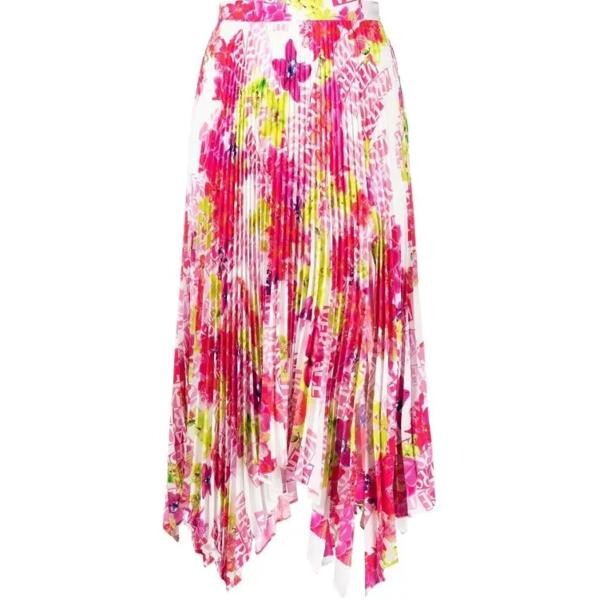 

Юбка floral-print pleated skirt Versace, розовый
