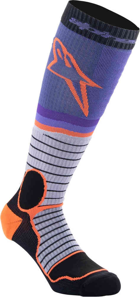 Профессиональные носки для мотокросса Alpinestars, черный/фиолетовый