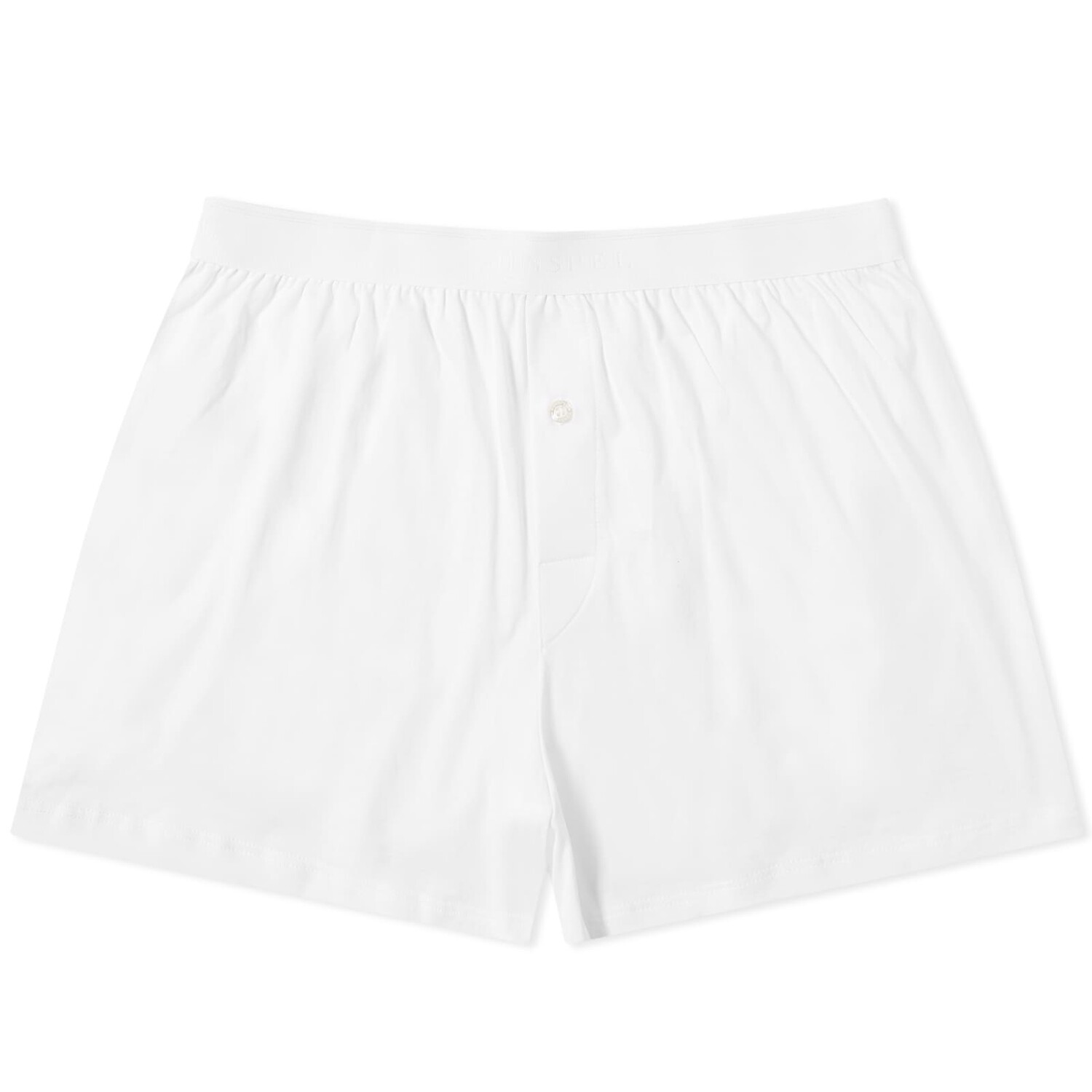 Шорты Sunspel Superfine One Button Boxer, белый цена и фото