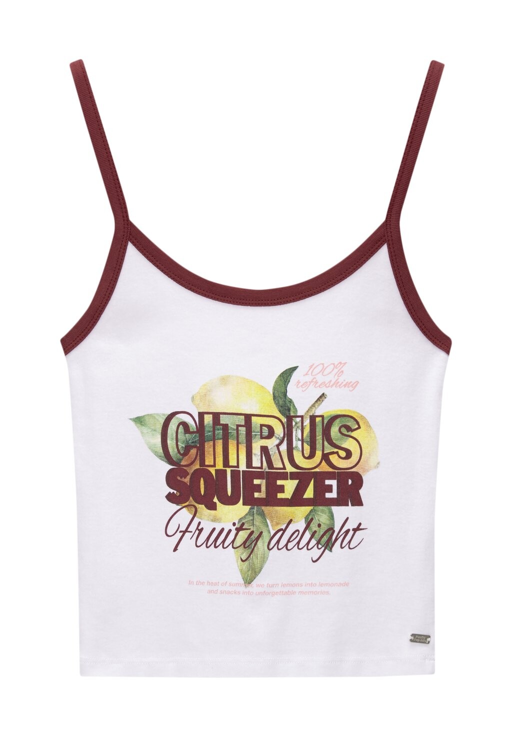 

Топ STRAPPY LEMON GRAPHIC PULL&BEAR, белый