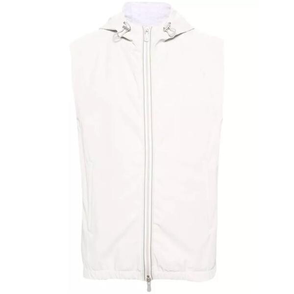 

Куртка sand beige hooded zip-up gilet Eleventy, белый