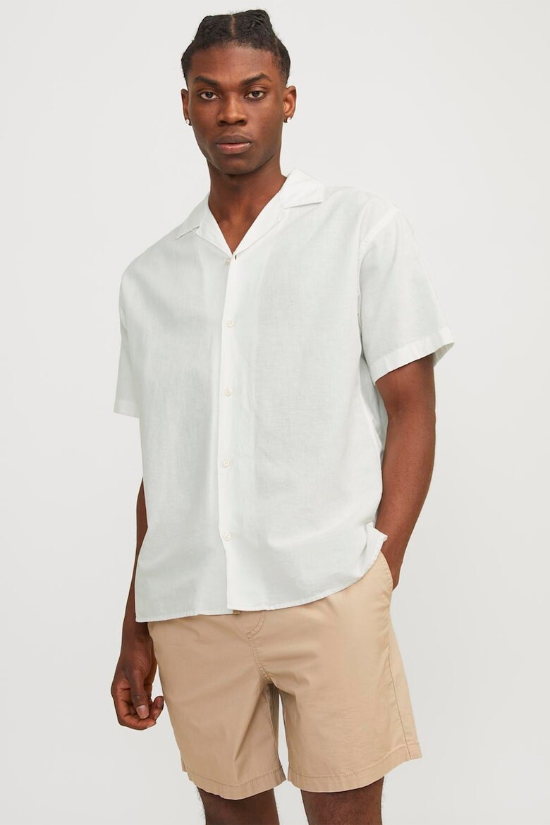 

Льняная рубашка с короткими рукавами Jack & Jones, белый