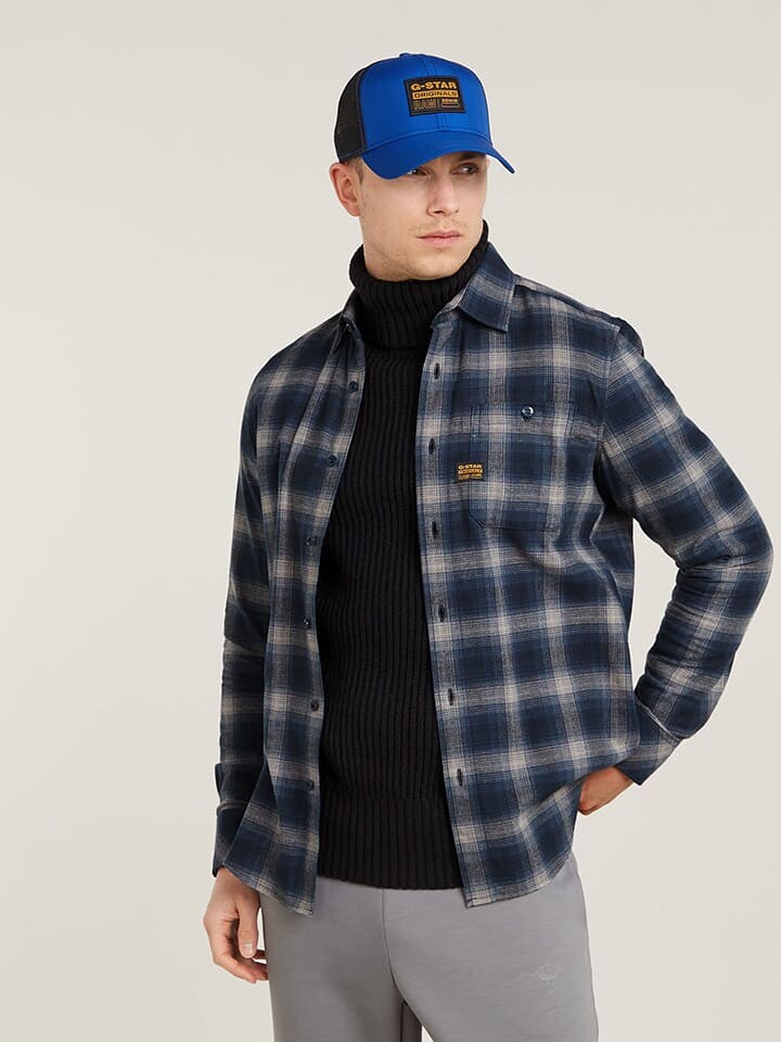 

Рубашка G-Star Slim fit, темно-синий