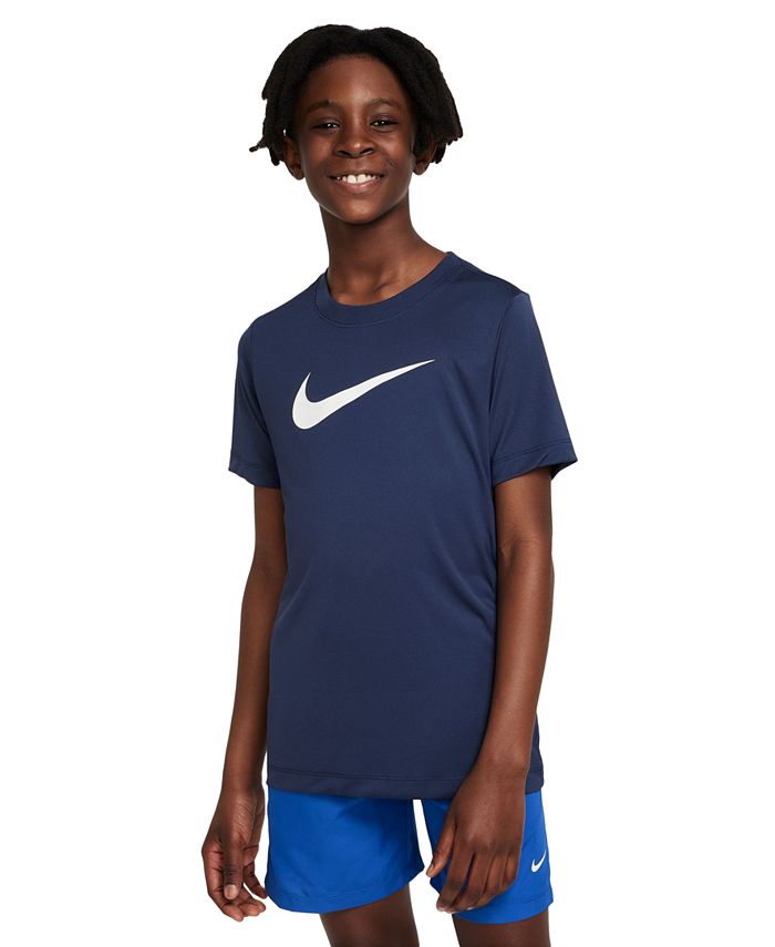 Футболка с рисунком Big Boys Dri-FIT Legend Nike, синий