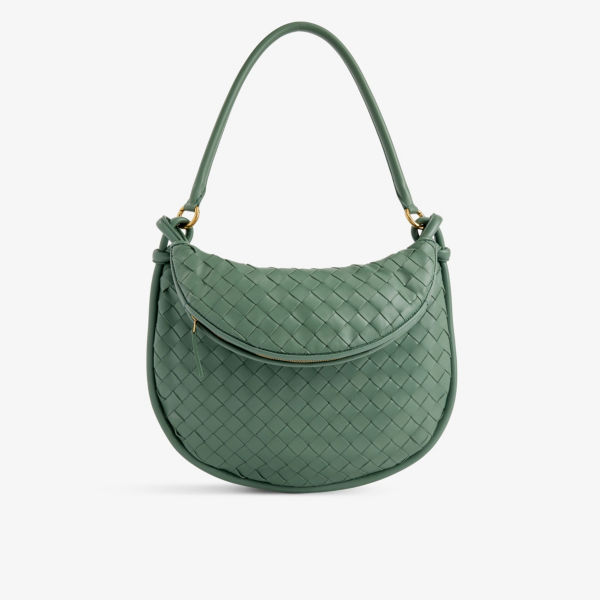 Кожаная сумка через плечо gemelli Bottega Veneta, зеленый сумка через плечо bottega veneta small gemelli glacier barolo разноцветный