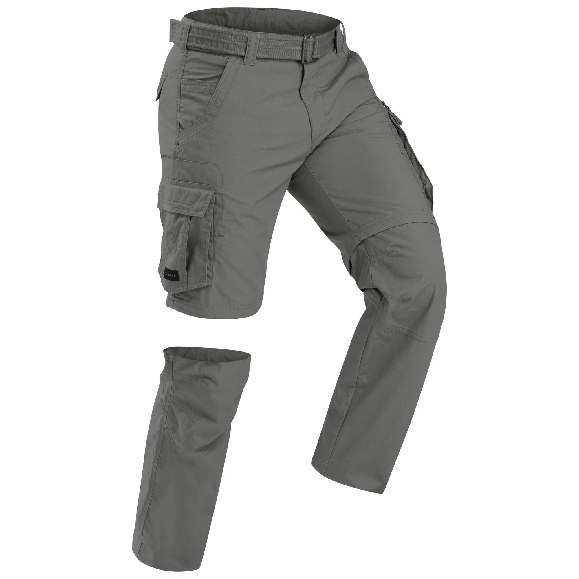 Треккинговые брюки-карго Decathlon Travel 100 на молнии Forclaz, коричневый