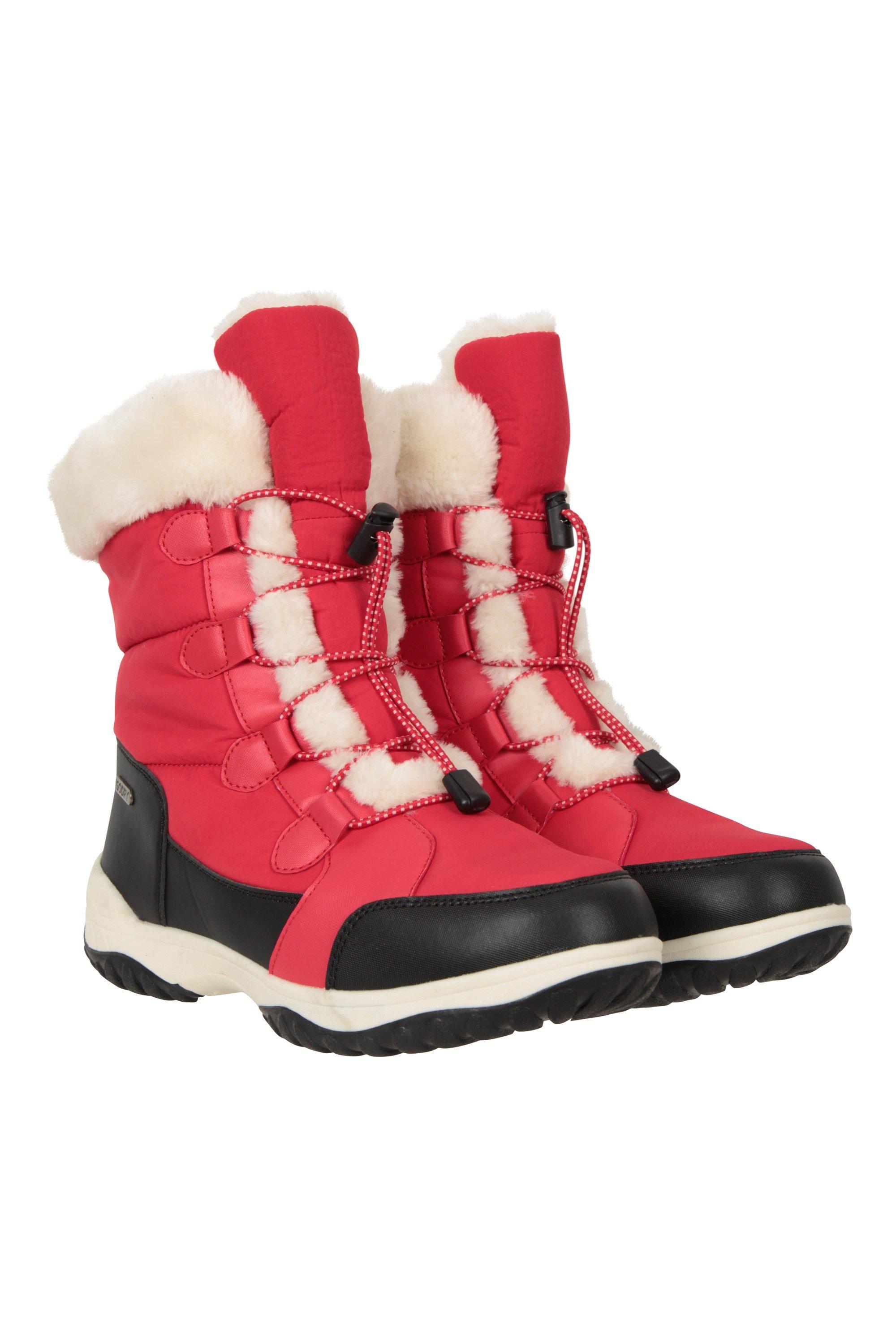 Snowflake Boots Снегозащитные адаптивные лыжные ботинки Mountain Warehouse, красный baby snow boots kid