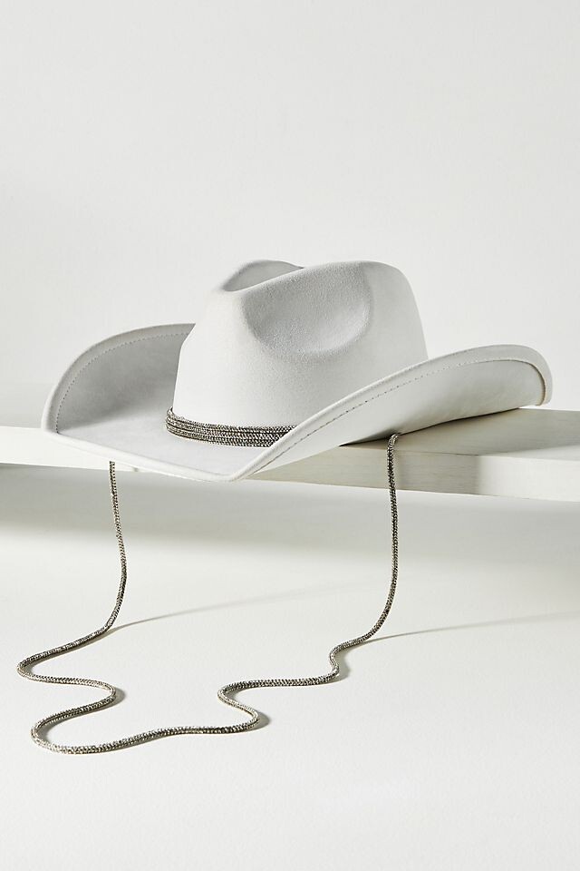 

Шляпа Anthropologie Diamond Trim Rancher, айвори