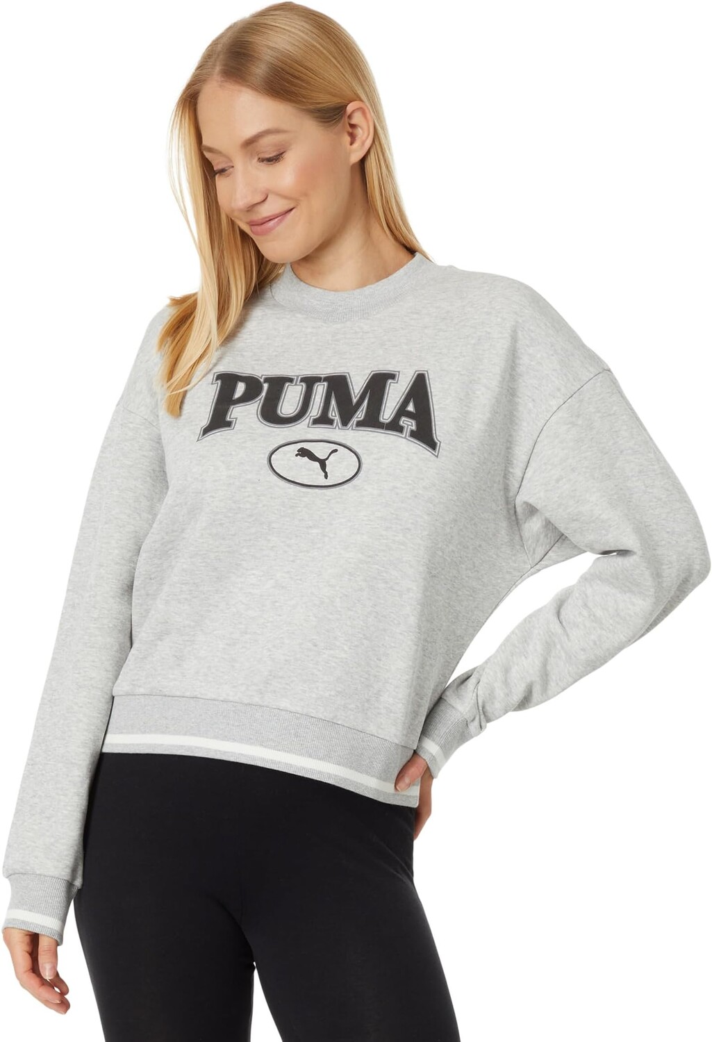 

Толстовка PUMA Squad Fleece Crew, цвет Light Gray Heather