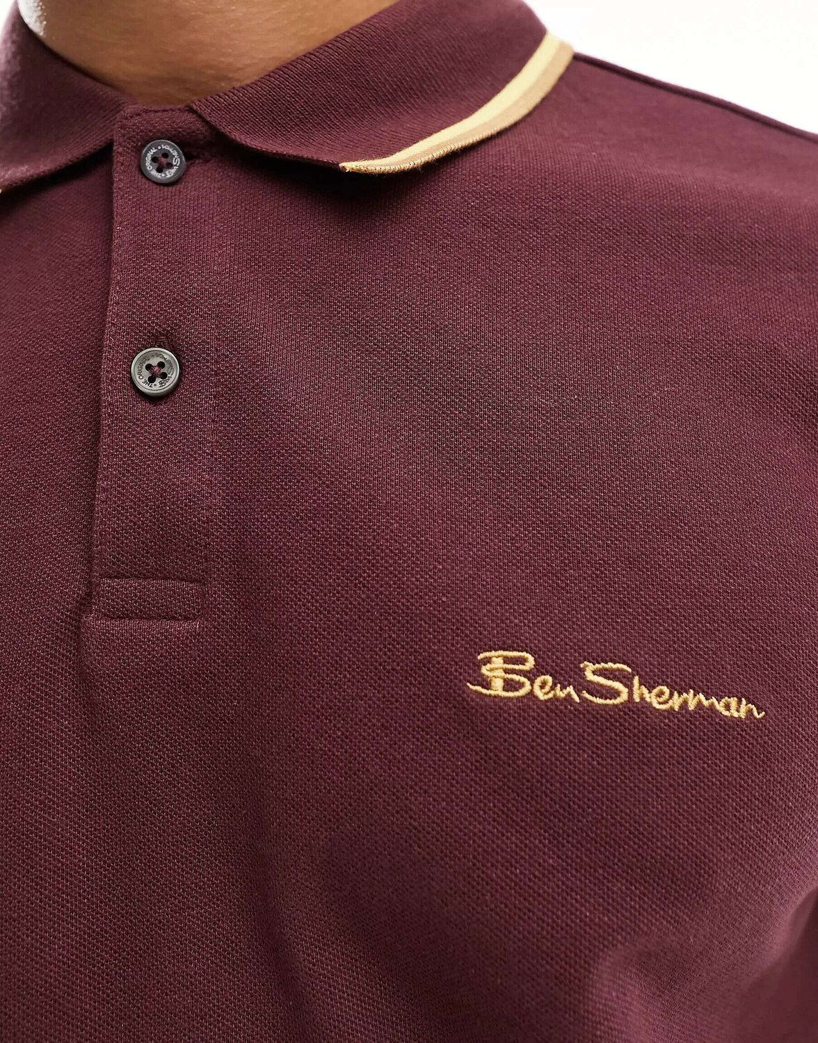 

Темно-красная рубашка-поло с двойными кончиками Ben Sherman