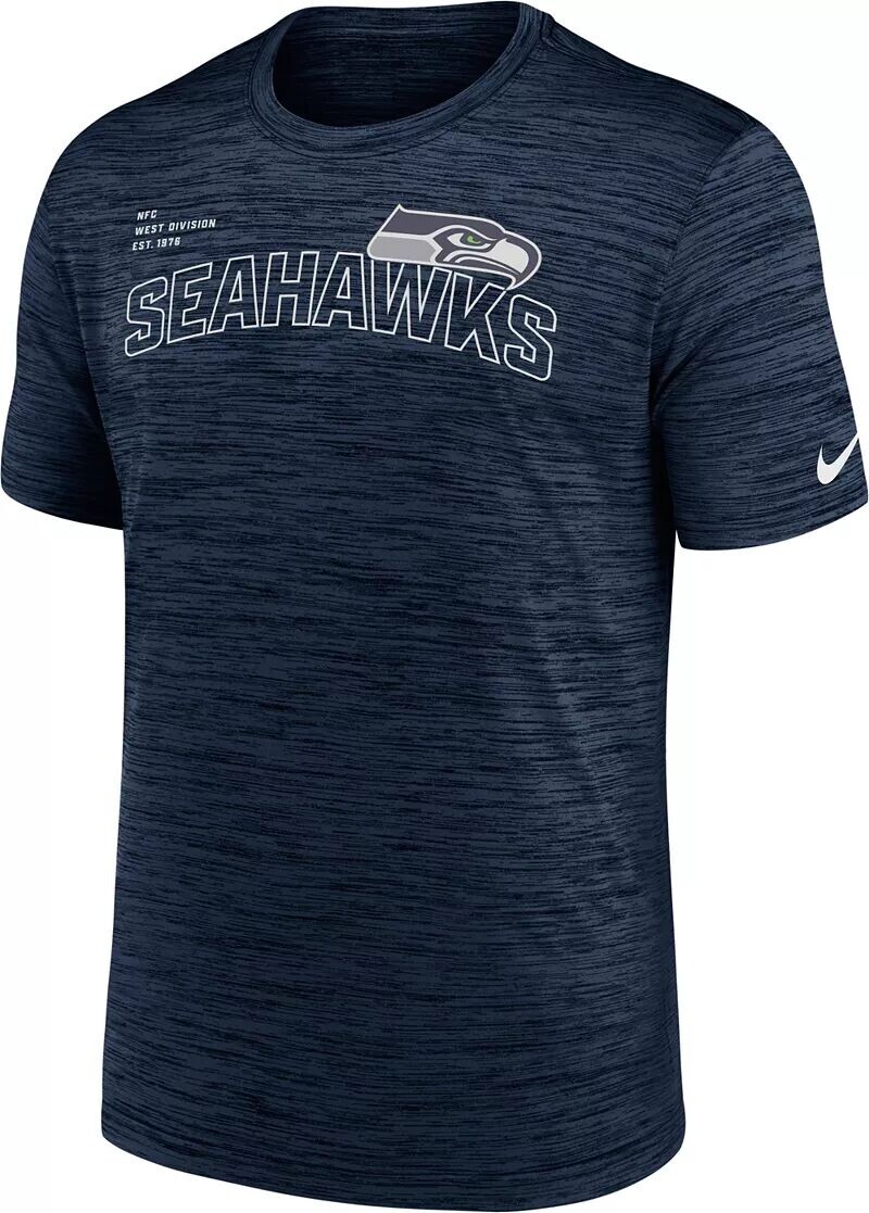 

Мужская темно-синяя футболка Nike Seattle Seahawks Velocity Arch