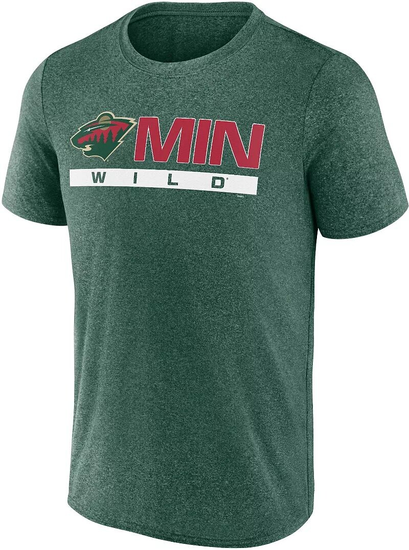

Зеленая футболка из трех смесей с логотипом NHL Minnesota Wild