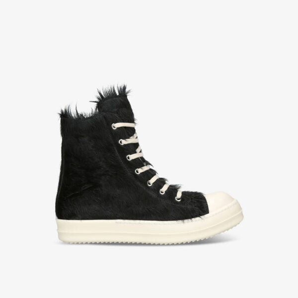 

Высокие кроссовки из конского волоса на зубчатой подошве Rick Owens, черный