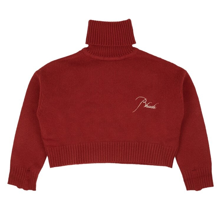 

Свитер Rhude Embroidered Logo Turtleneck 'Red', красный
