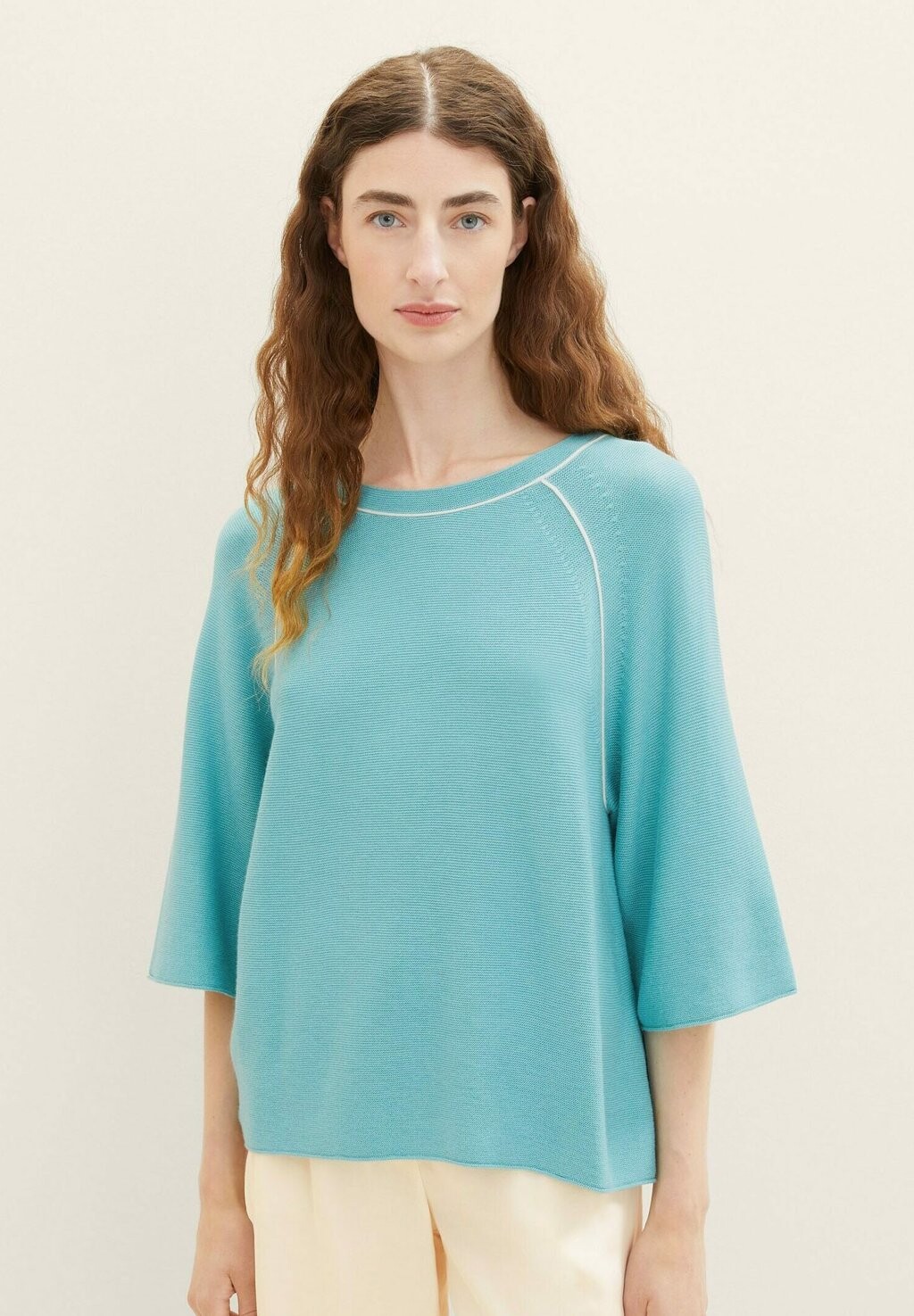 

Свитшот TOM TAILOR MIT RAGLANÄRMEL, цвет summer teal melange