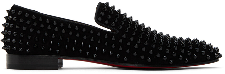 

Черные лоферы с шипами одуванчика Christian Louboutin, Черный