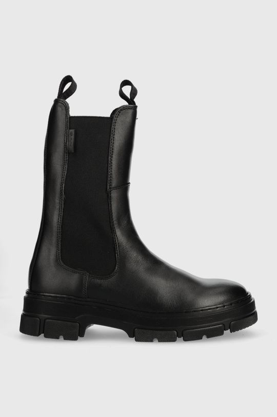 Кожаные ботинки челси Monthike Gant, черный нубуковые ботинки челси gant бежевый